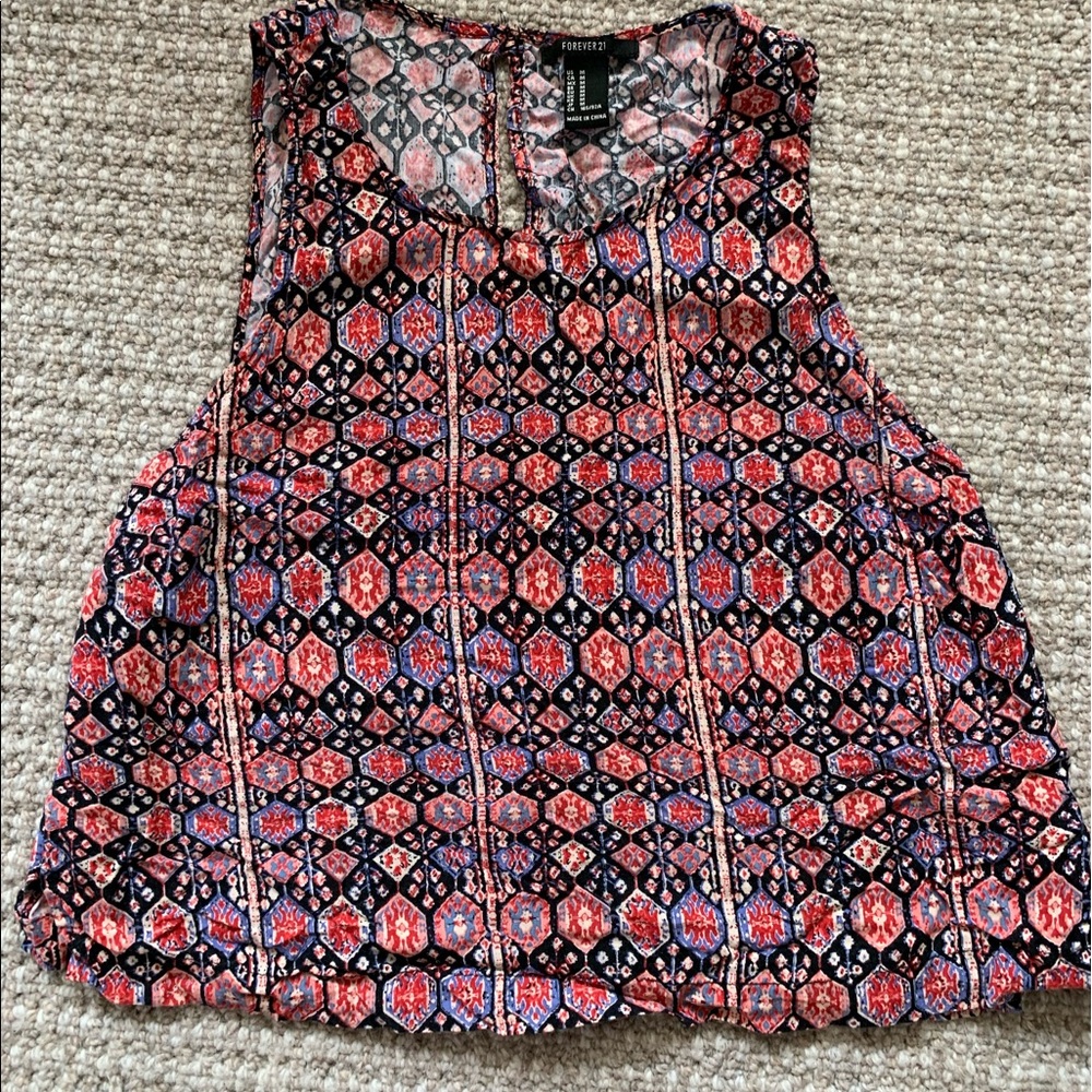 Forever 21 print rayon tank